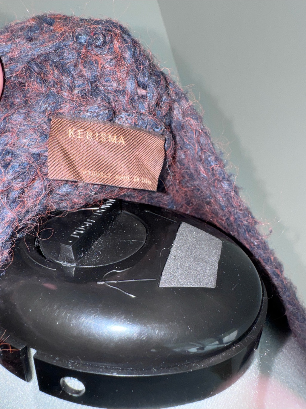 Sweater-Kerisma Open-Front Chunky Cardigan In Plum-Brown Heather — image 8 of 8